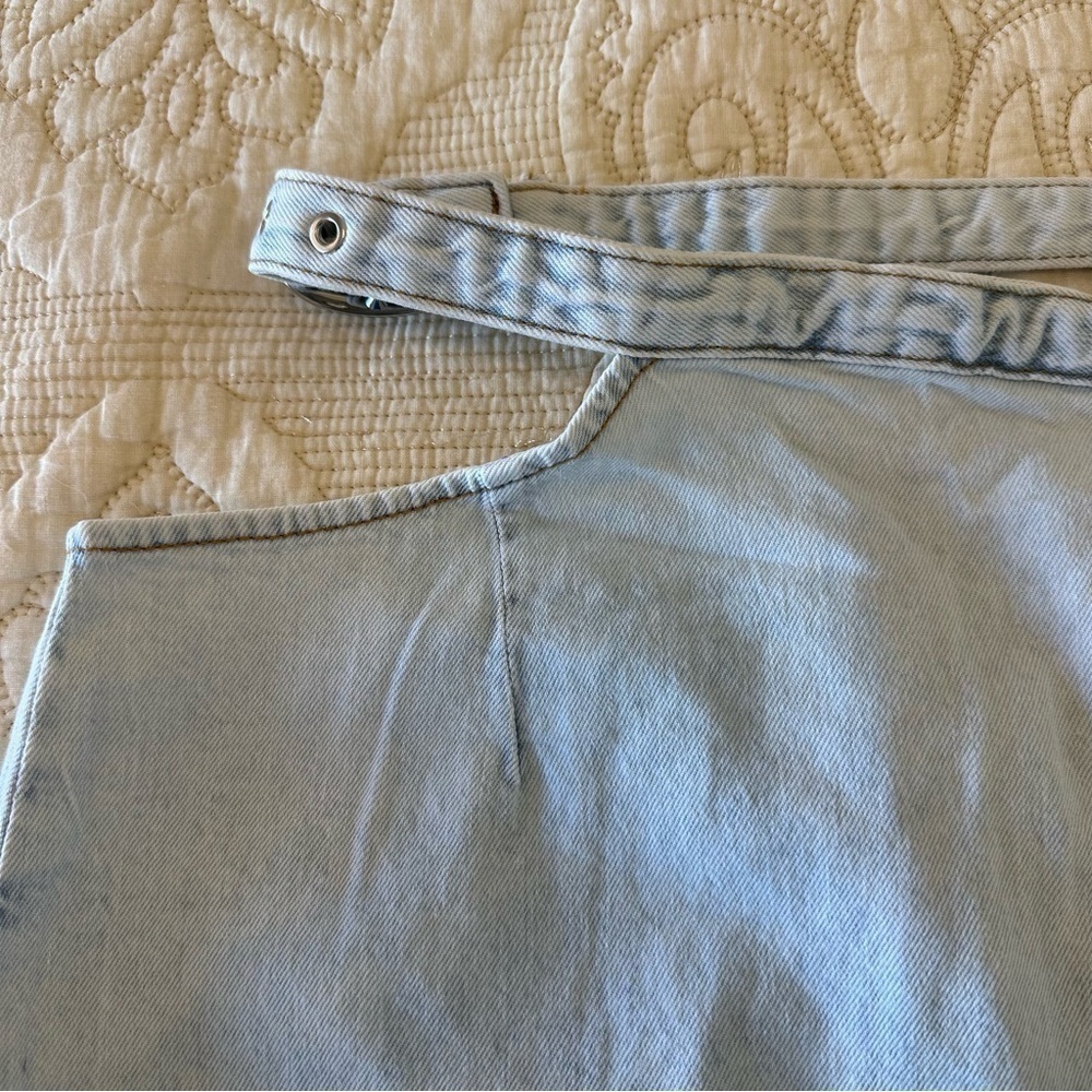 NWT WeWoreWhat Cut Out Mini Skirt super light denim women sizes S and M - Picture 2 of 11